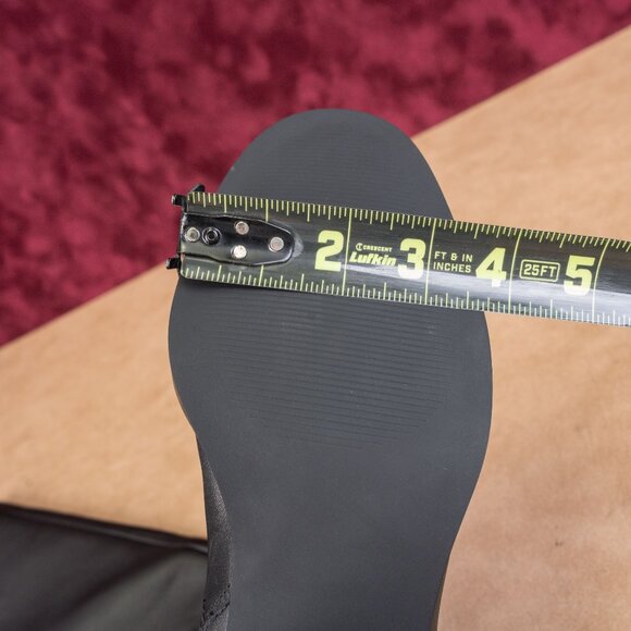 Steve Madden Women Nohanna Black Fashion Zip Leather Knee Boots Sz 8.5 - Picture 7 of 10